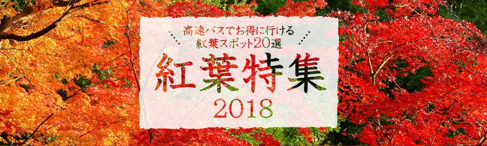 高速バスでお得に行く 紅葉特集2018